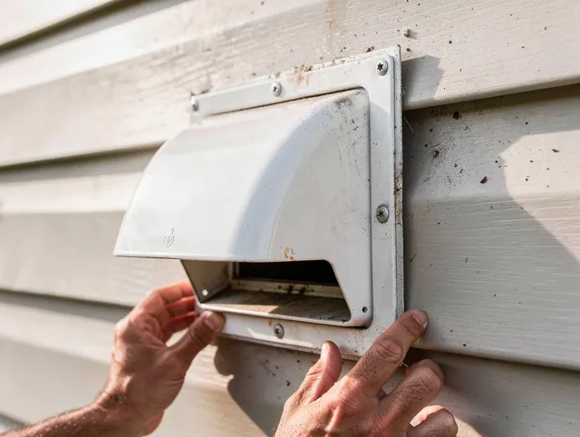 Stoneham Dryer Vent Cleaning technician delivering thorough residential dryer vent cleaning service in Stoneham
